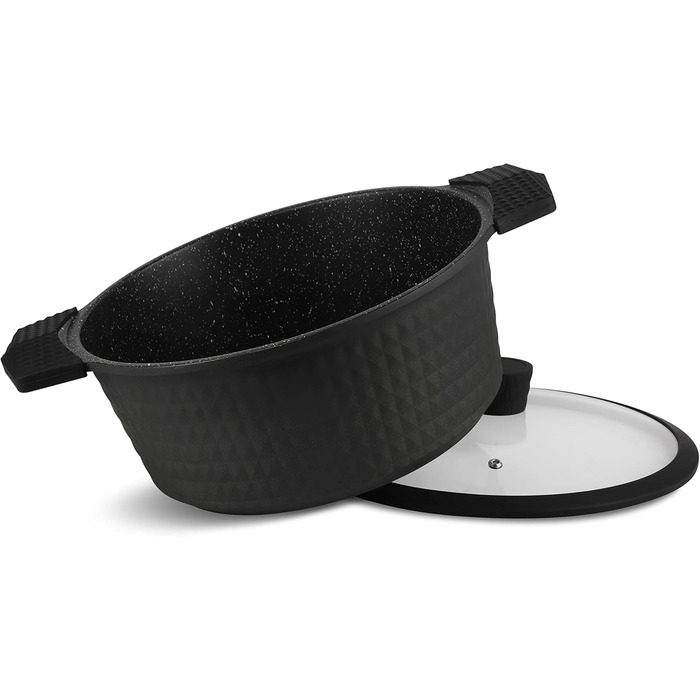 Набір каструль та сковорідок EDENBERG 15 предметів для індукційних плит, з антипригарним покриттям | Набір посуду, каструлі, сковороди для індукції EB-5645