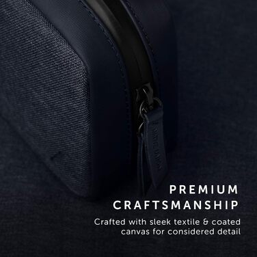 Native Union Stow Organizer - Lightweight travel bag made from durable canvas, stores cables, chargers and more (Indigo)