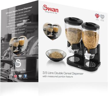 Контейнер для мюслі Swan, чорний, 3,5 літра