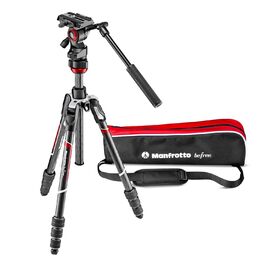Карбоновий штатив Manfrotto Befree Live Carbon Twist з відео-головкою та сумкою для DSLR, бездзеркальних та відеокамер, навантаження 4 кг