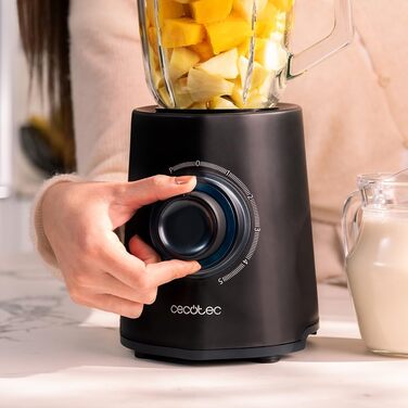 Cecotec Power Black Titanium Stand Mixer 1300Max - 1300W, 2 Speeds, Titanium Blades, 1.5L, Pulse Function, Ice Crusher