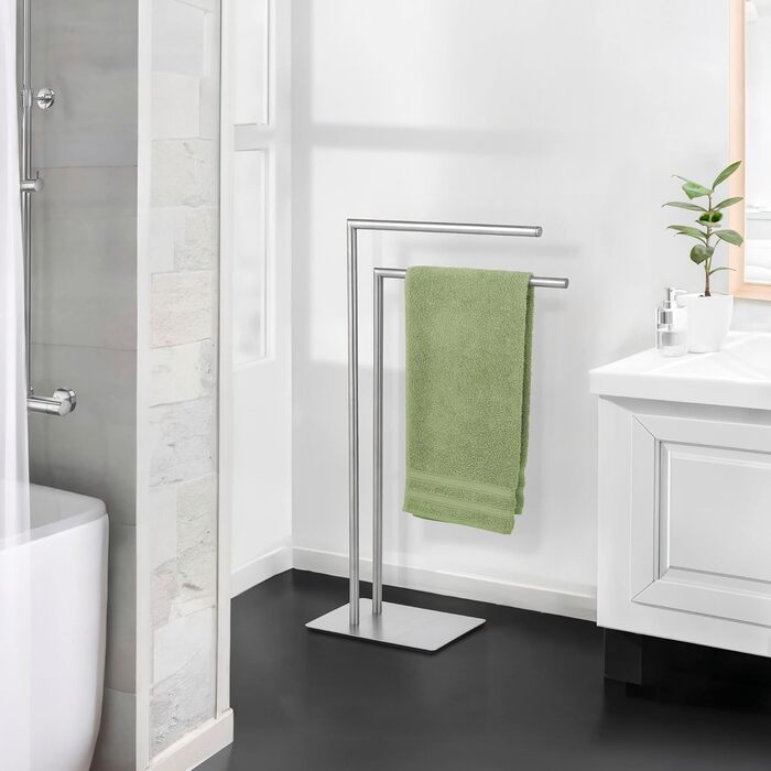 Підставка для рушників WENKO Recco, з нержавіючої сталі, вільна, з важкою основою, 48 x 80,5 x 20 см