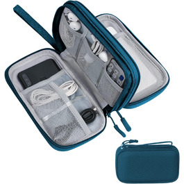 Органайзер для кабелів Skycase, сумка-органайзер для аксесуарів: USB, Powerbank, SD-картки, зарядні кабелі. Зелений, 19 x 11 x 5.5 см