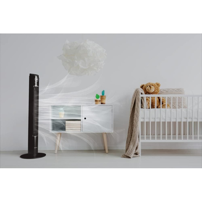 Вентилятор Tower CF2203 з пультом, таймером, очищувачем повітря та LED дисплеєм - Чорний