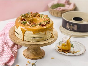 Форма для випічки Kaiser Inspiration Plus, 28 см, 2 дна, з плоскою та різьбленою поверхнею, антипригарне покриття, випічка торти