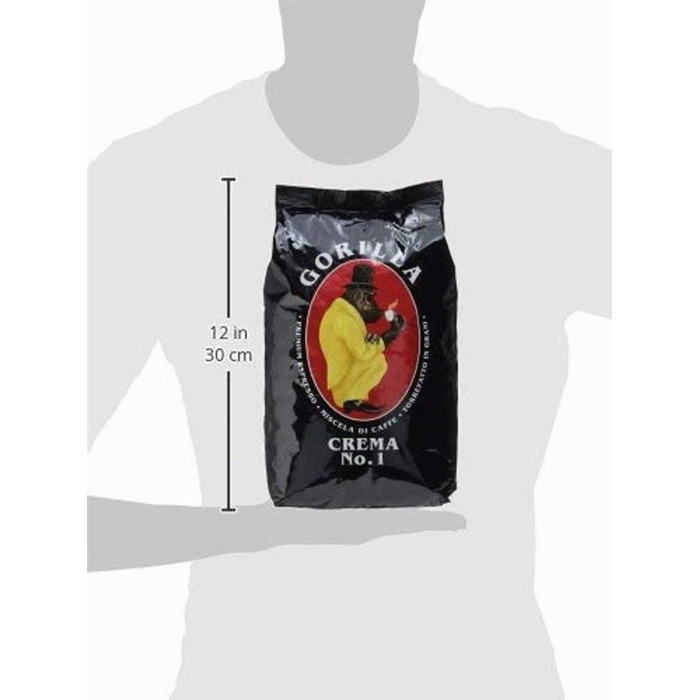 Кава в зернах Espresso Gorilla Crema No.1, темне обсмаження (dark roast), 1 кг (набір 2 шт)