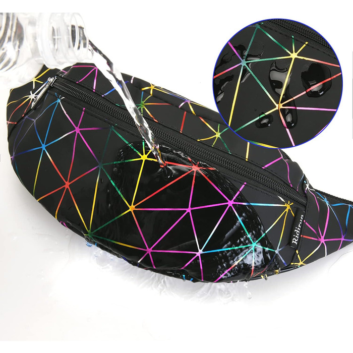 Жіноча поясна сумка-рюкзак, водонепроникна, з PU шкіри, для прогулянок, спорту та подорожей, чорна