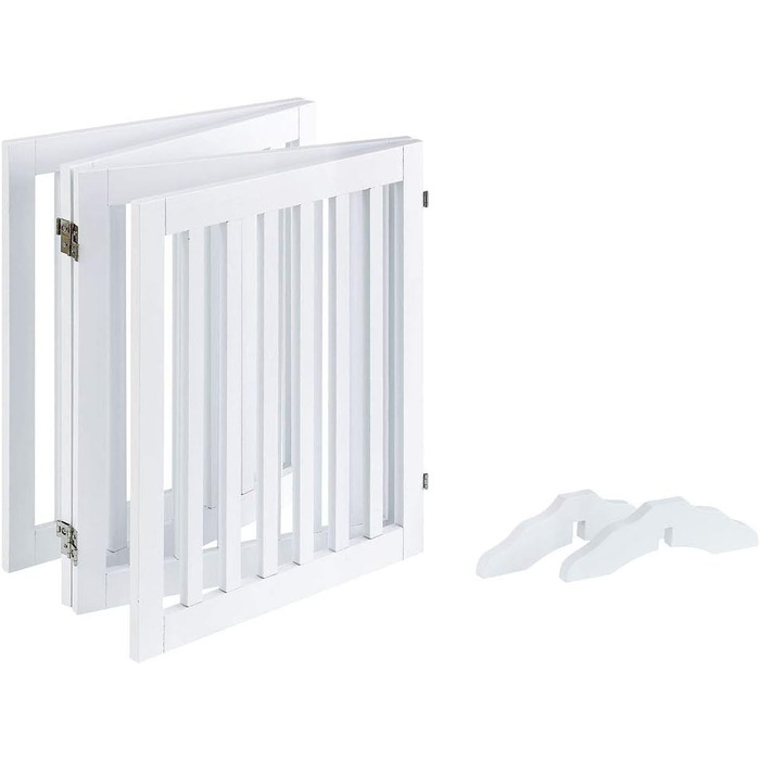 Захисний бар'єр для собак Unipaws: дерев'яне, розкладне, без свердління, 4 елементи, 61 см, 204x61 см