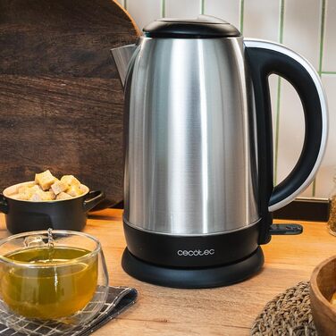 Електричний чайник Cecotec Thermosense 210 Steel, 1.7 л, 2200 Вт, корпус із нержавіючої сталі, база 360°, захист від перегріву