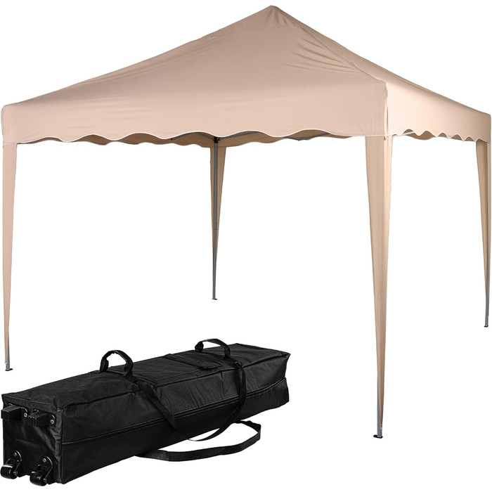 INSTENT Pavilion 3 x 3 m Basic, waterproof, UV protection 50+, (Champagne)