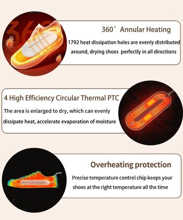 Електричний сушильник для взуття Scienbeauty - сушильник для лижних черевиків, сушильник для взуття, тихий, з таймером