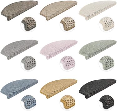 Ступінчасті килимки Kettelservice-Metzker Ґетеборг, світло-коричневі, набір 15 шт., сумісні з килимовою доріжкою