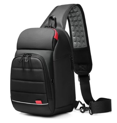 Чоловіча сумка-слінг Crossbody з USB-портом, водонепроникна нагрудна сумка для планшета 9.7