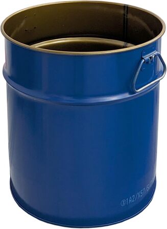 30 Liter Steel Bucket Hobbock Lid Bucket Metal Sheet Bucket Container | 2 Side Handles | Suitable for Cyclone Dust Extraction | Stable when filled, stackable