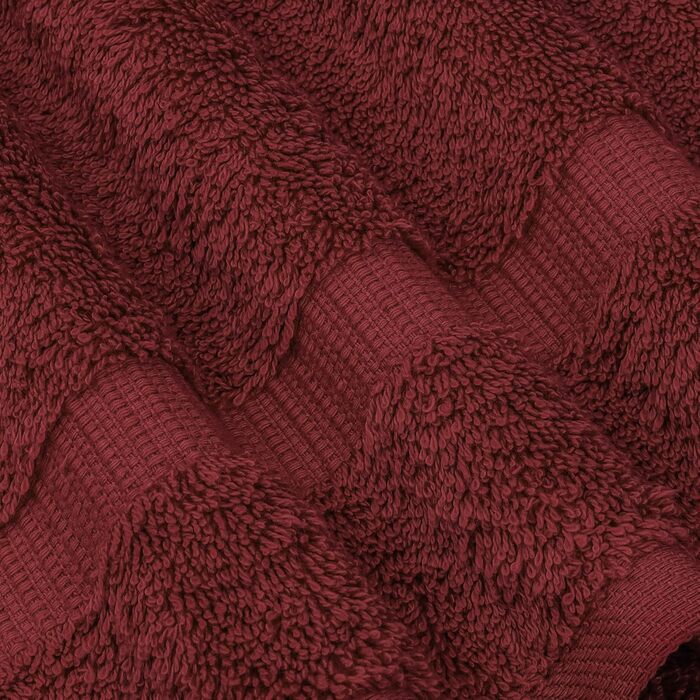 Набір рушників Chakir Turkish Linens з турецької бавовни, готельна серія, 6 предметів (2 великі, 2 середні, 2 маленькі), колір Cranberry