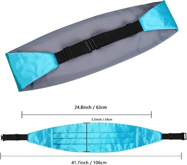 Комплект аксесуарів Alizeal для чоловіків: краватка-метелик, підтяжки та нагрудна хустинка, бірюзовий колір, подарунковий набір