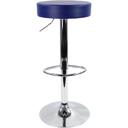 KKTONER Adjustable Height Swivel Bar Stool - SPA, Office & Task Chair with PU Leather (Blue)