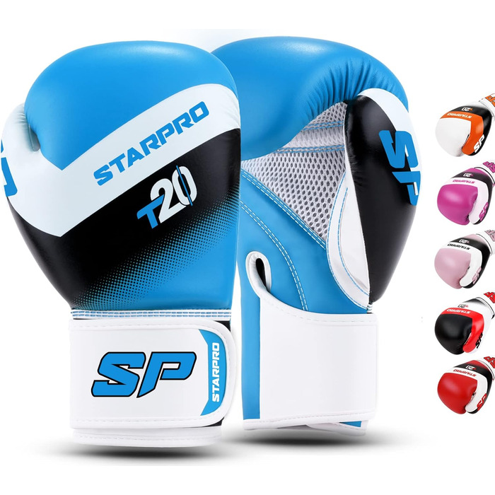 Starpro Kids Boxing Gloves - Small & Delicate Hands - Boxing Gloves for Children Ages 6-10 - Youth Boxing Set Light Blue 4oz