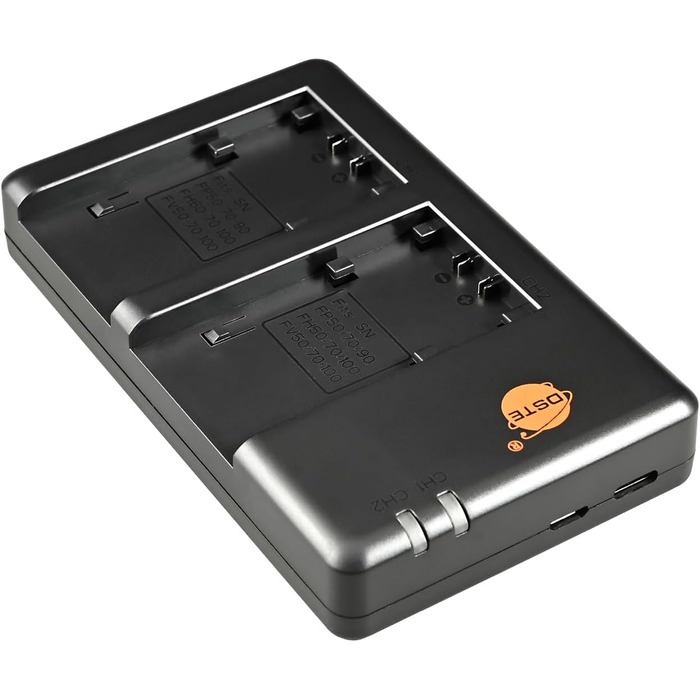 Подвійний зарядний пристрій DSTE NP-FH50 USB для Sony NP-FP50, NP-FH100, NP-FV50, NP-FV/FP/FH акумуляторів, Micro-USB