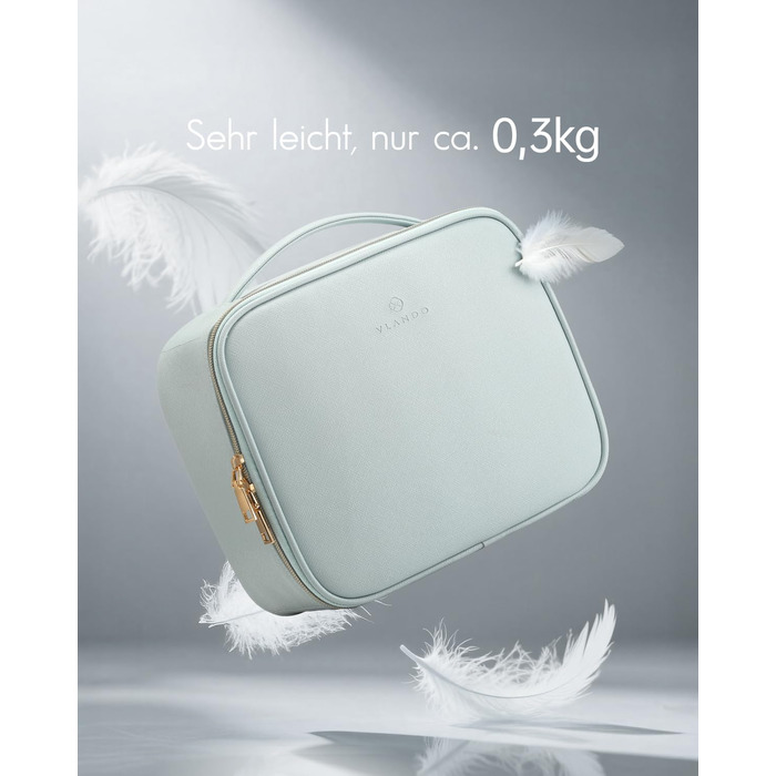 Чемоданчик для косметики Vlando, дорожній, великий, водонепроникний, для жінок, чоловіків, дівчаток, синій, з організатором