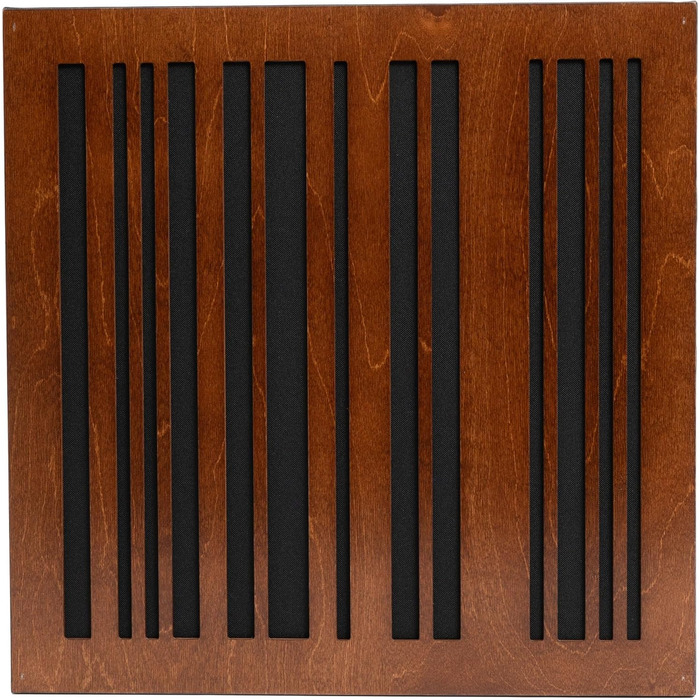 Акустична панель Bluetone Acoustics Slat AbFuser (50x50x11 см), горіх — звукопоглинаючий дифузор для корекції акустики приміщення