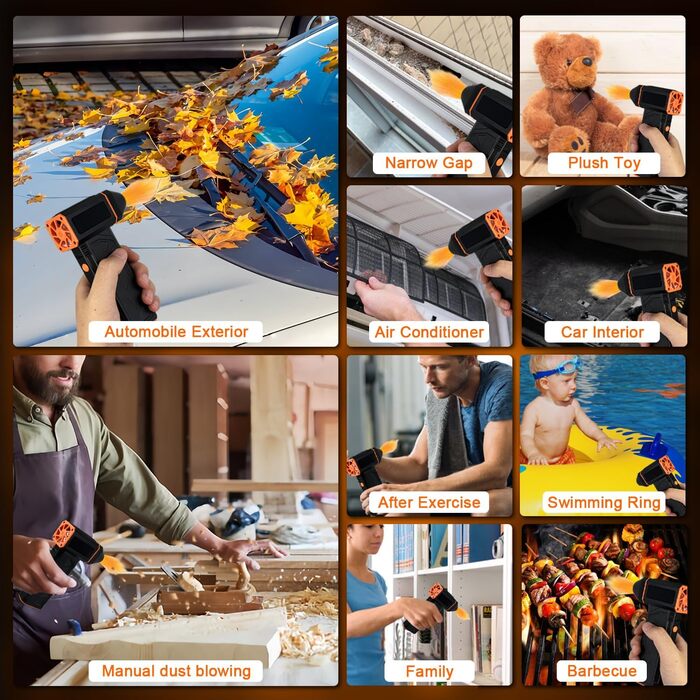 Пилосос для чищення повітрям JNBGTU F31 PRO: для ПК, клавіатури, авто, дивану. 130000 об/хв