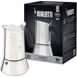 Кавомашина Bialetti Venus Induction - 4 чашки, нержавіюча сталь, срібна