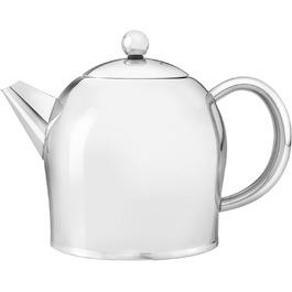 Bredemeijer small, round double-walled teapot 0.5 Liter (Highly polished, 1.0 L)