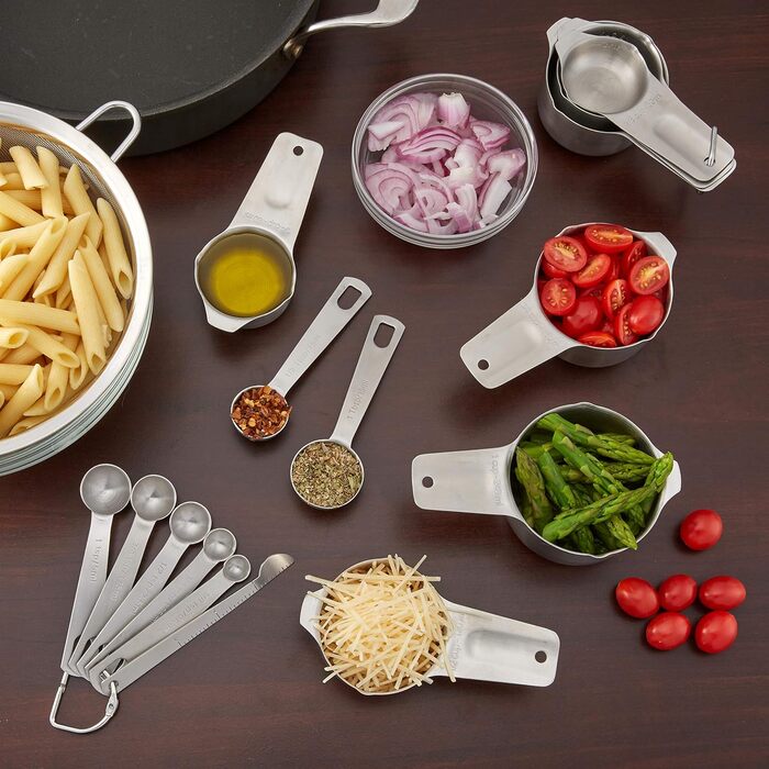Набір магнітних мірних склянок та ложок Spring Chef (15 шт.), нержавіюча сталь, BPA-free, для випічки та приготування їжі