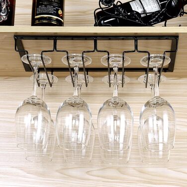 Стійка для бокалів Spldsun, металева, для кухні, бару, ресторану (3 слоти, чорний)