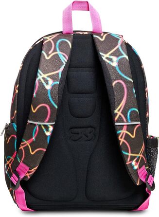 Рюкзак Seven Rucksack Advanced: для школи, університету та відпочинку. Місткий рюкзак для підлітків, дівчаток та хлопчиків з відділенням для ноутбука та кишенькою для пляшки. Кольори: рожевий, фіолетовий (Чорний I)