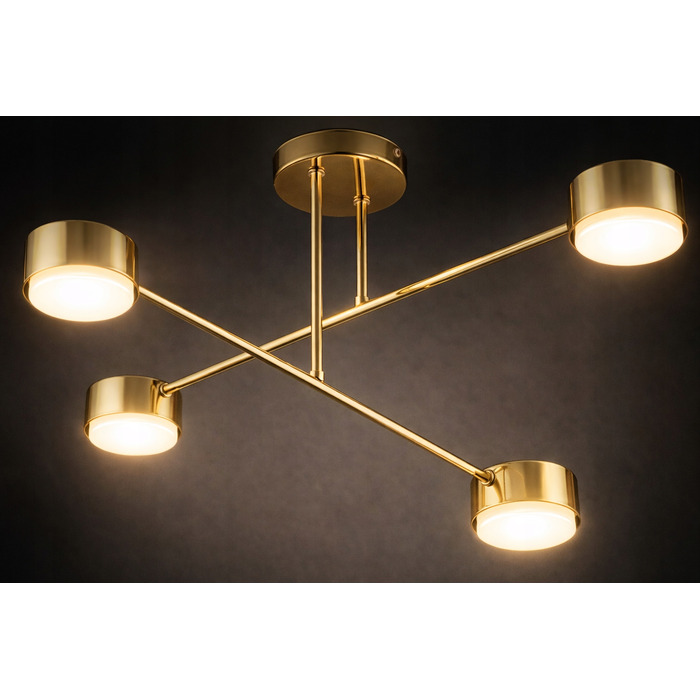 Підвісна люстра Elko-Lighting золота, 4 точки освітлення GX53, сучасний стиль