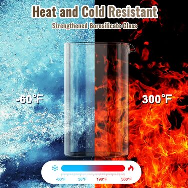 French Press RAINBEAN 350мл: френч-прес з боросилікатного скла, для приготування кави та чаю