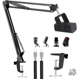 Тримач для мікрофону YOUSHARES для Rode NT-USB+, NT-USB MINI, PodMic, PodMic USB, NT1, XCM-50 - професійний стійкий кріплення для подкастів, домашньої студії та геймінгу