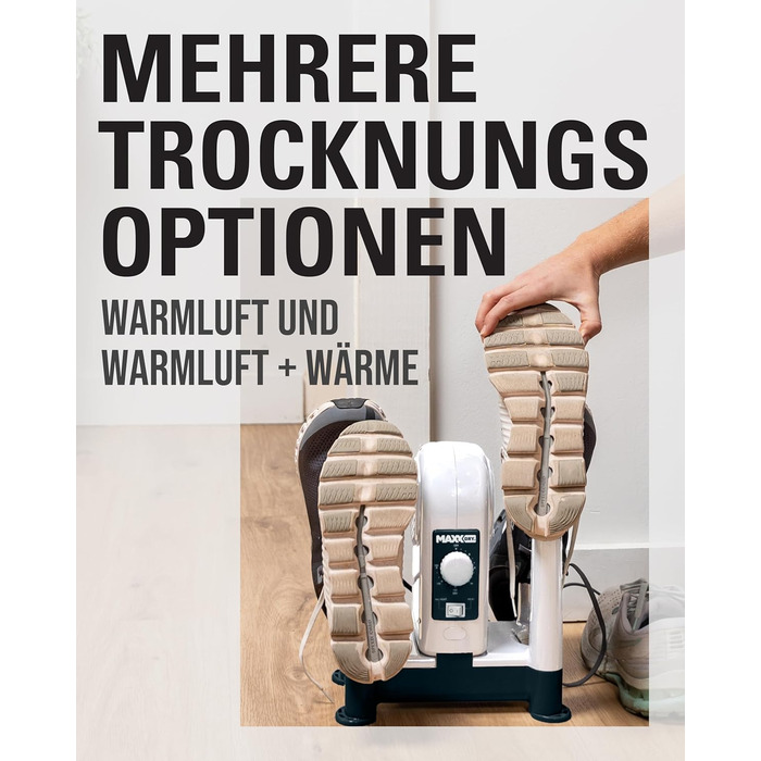 MaxxDry Heavy Duty Boot, Shoe & Glove Dryer - 240W, Dries 4 items in 1 hour, Eliminates odors, Safe for all fabrics, Includes extension tubes, 180cm cable, 1 year warranty
