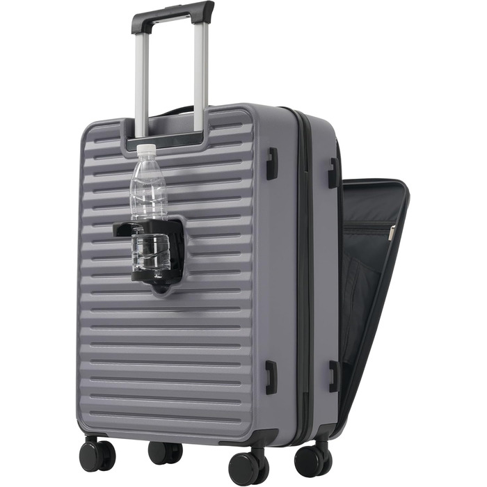 Набір валіз Merax TSA: 3 валізи (M, L, XL) з TSA-замком, телескопічним ручками та 4 колесами, чорний колір, PP-матеріал