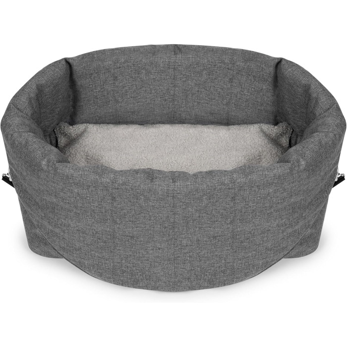 Сумка-переноска для собак та котів Petsen 3в1 – автокрісло, переноска, сумка – ручної роботи в ЄС – з подушкою (сіра)