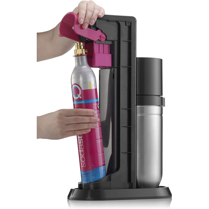 SodaStream DUO комплект: карбонізатор для води з циліндром CO2, 2 скляні пляшки 1л та 1 пластикова 1л (Titan)