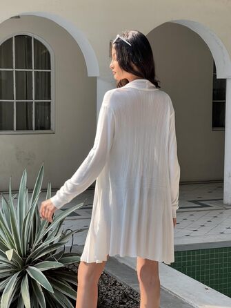 Жіночий легкий кардиган iClosam: стильний трикотажний пуловер з довгими рукавами для літа. Розмір XXL, колір білий