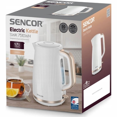 Електричний чайник Sencor SWK 7510WH, 2200 Вт, 1,7 л, білий