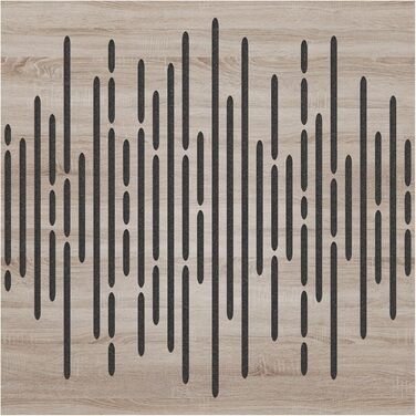 Набір акустичних панелей для звукопоглинання та дифузії WAVE Sonoma, 50x50x5 см, 4 шт. — декоративні панелі для шумоізоляції та корекції акустики