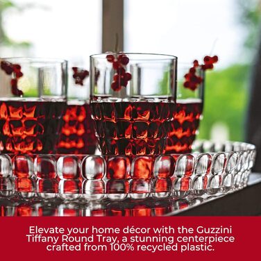 Guzzini - Tiffany, Round Tray - Transparent, Ø35.6x h4 cm - 19890100