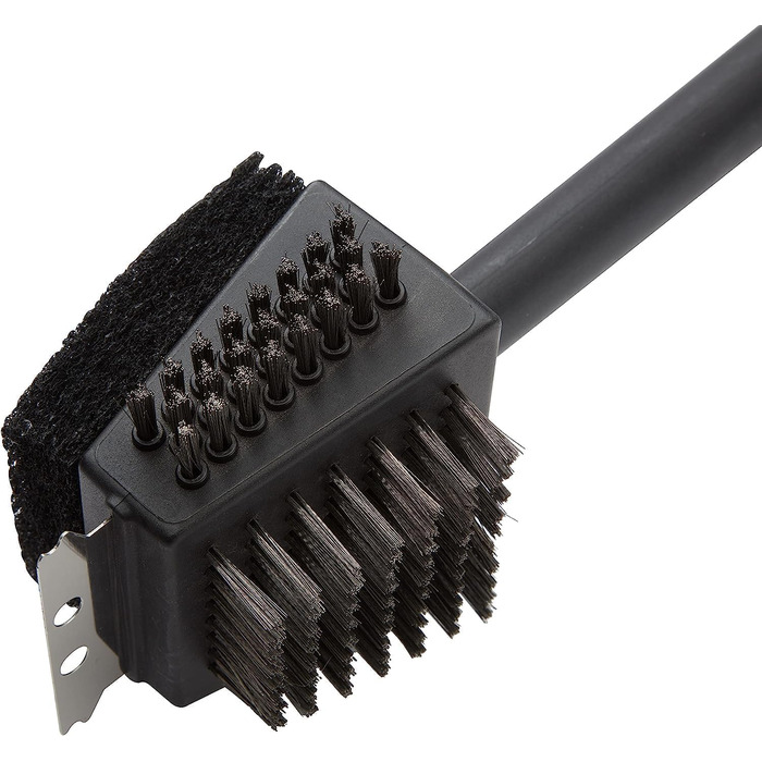 Cuisinart CCB-100 Grill Cleaning Brush with 3 Bristles (4-in-1 Grill Cleaning Brush with Stainless Steel Wire Bristles)