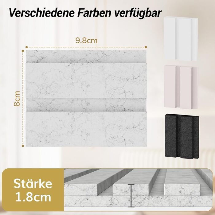 Акустичні панелі TONOR самоклеючі для звукоізоляції, шумопоглищаючі панелі для стін у студію, офіс та дім, 120x60x1.9 см, чорні (4 шт)