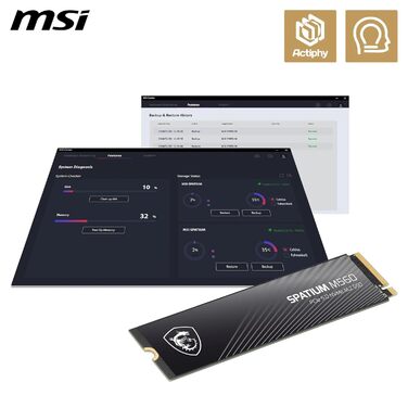 SSD MSI SPATIUM M560 2TB PCIe 5.0 NVMe M.2 – Швидкий внутрішній накопичувач з 3D NAND та захистом даних
