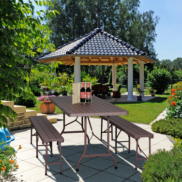Relaxdays 3-piece folding beer garden set