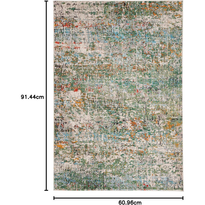 Килим SAFAVIEH Madison для вітальні, їдальні, спальні - сучасний дизайн, короткий ворс, сірий та бірюзовий, 160 x 229 см