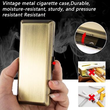 Металеве тютюнотримач Retro Stilvolles Design для 20 сигарет (100mm) - бронзовий, захисний гаманець для чоловіків та жінок
