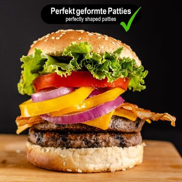 Пресс для бургерів COM-FOUR® Ø 14 см з нержавіючої сталі 430, Burger Smasher - прес для рівних котлет, придатний для миття в посудомийній машині, Fleischbeschwerer ідеально підходить для гриля та сковороди