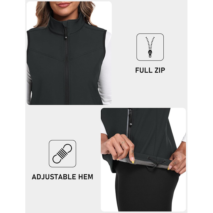 Жіноча софтшеллова жилетка MoFiz для активного відпочинку: трекінг, вандерінг, біг. Сіра, M